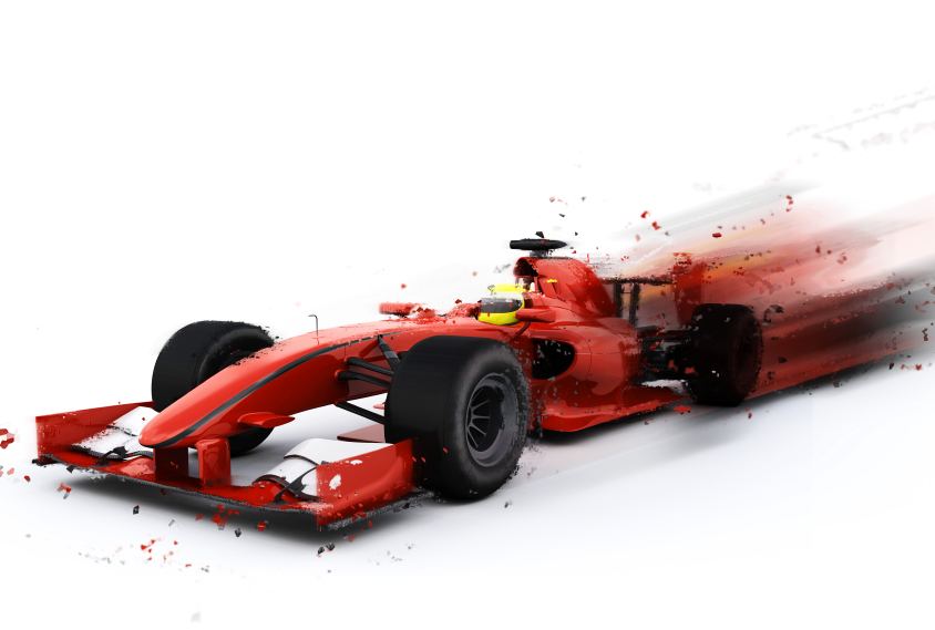 3D render of a generic F1 racing car with special effect added