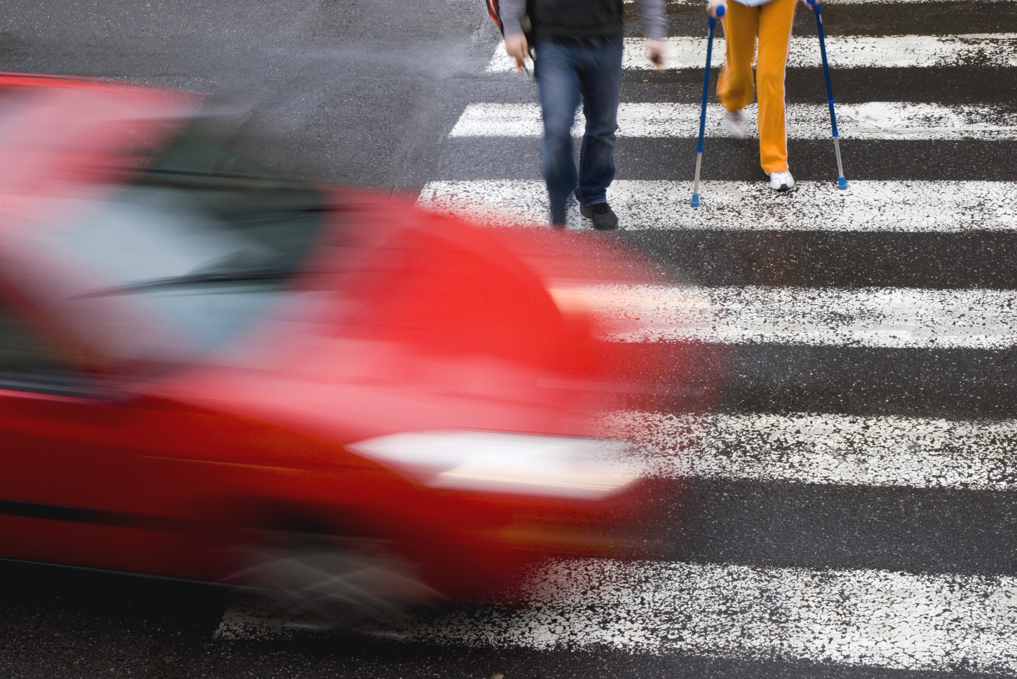 Pedestrian cross and vehicle