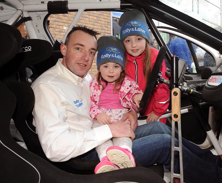 Johnny Hickey (Rally PRO) with his daughters Laura and Alison Hickey at the launch of the Cartell.ie International Rally of the Lakes in Scotts Hotel, Killarney on Monday. The rally will take place in Killlarney from Friday 29th April to Sunday 1st May 2016. Picture: Eamonn Keogh