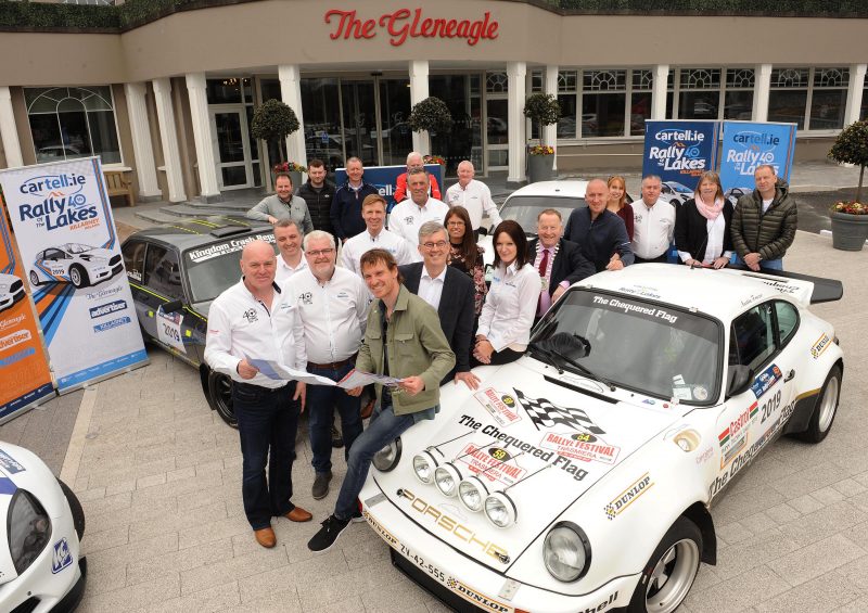 Cartell.ie Rally of the Lakes & Michael Fassbender outside The Gleneagel hotel